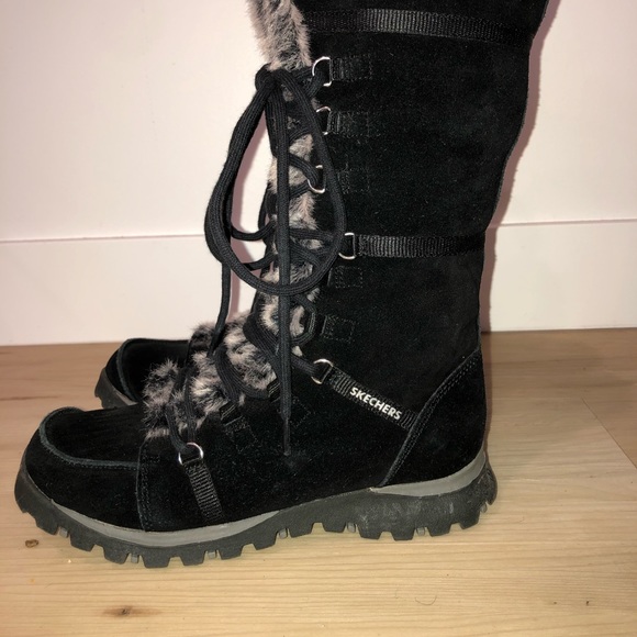 Tall Sketcher Suede Winter Boot - Picture 3 of 9